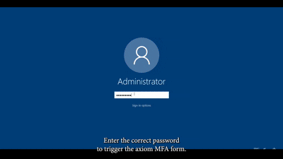 Axiom Windows MFA login demo